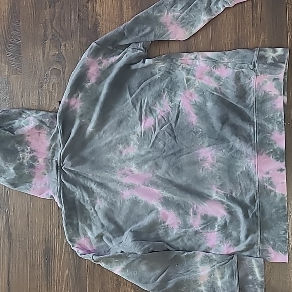 Gray/Pink Tye Dye Sweatshirt - Picture 3 of 4